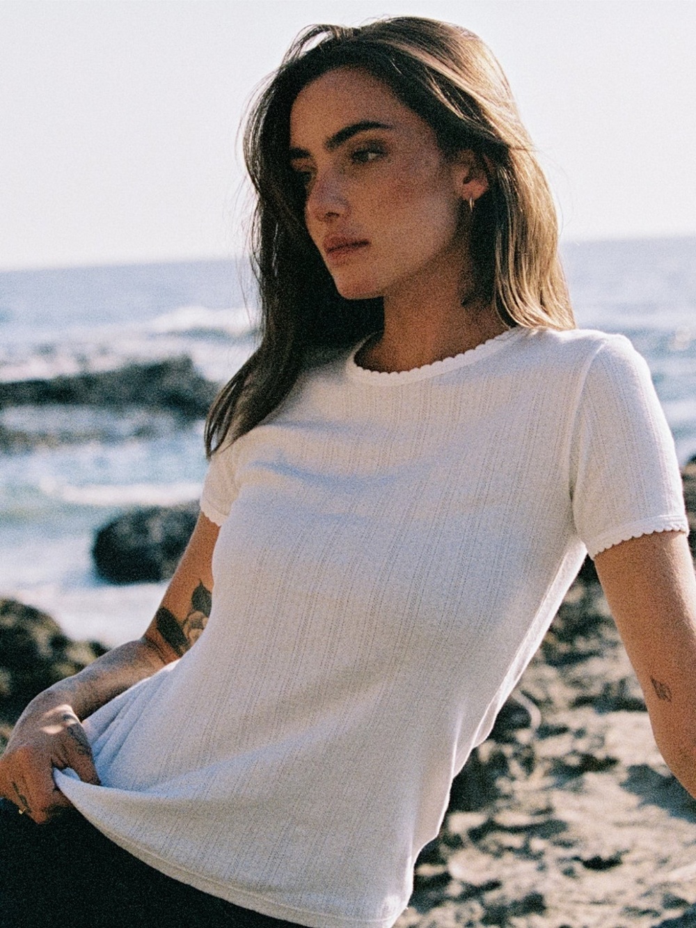 GOLDIE Pointelle Tee - Picture 2 of 6